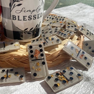 Custom Made Domino Set | Handmade Resin Dominoes | Family Game Night | Double 6 | Double 7 | Double 9 | Double 12 |
