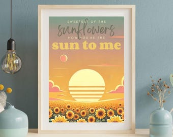 Sun To Me Print, Country Music Inspired Art, Western Aesthetic Wall Art