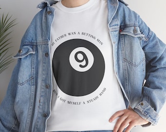 Nine Ball Country Music Tee, Unisex Heavy Cotton, Western Style