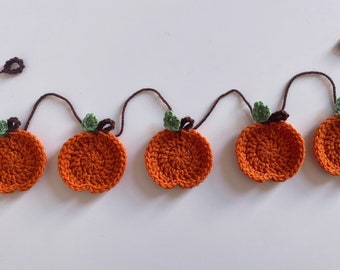 Handmade crochet pumpkin bunting | Halloween | Autumn | Garland | Decor | JlmCrochetCreations