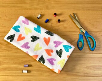 Fluffy Kitchen or Bath Hand Towel - Stitched Hearts