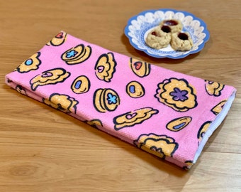 Fluffy Kitchen or Bath Hand Towel - Jam Cookies