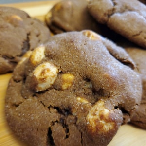 Vegan Ginger Molasses Cookie with Marshmallow
