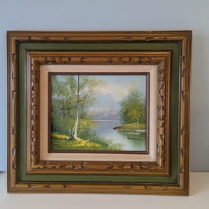 Beautiful Original Artist signed Wooden Framed Painting