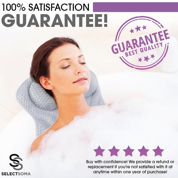 High Quality Bath Pillow, Bath Pillow With Non-slip Suction Cup, 4d  Breathable Mesh And Soft Spa Tub Pillow, Bath Pillow For Neck And Back  Support, Suitable For All Bathtubs, Spa Bathtubs. 