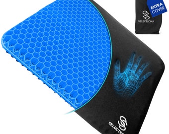 SelectSoma Gel Seat Cushion for Tailbone, Back, Sciatica Pain Relief – Seat Cushion for Office Chair, Car, Wheelchair, Long Trips