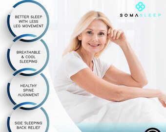 SelectSoma Cooling Knee Pillow for Side Sleepers Hip Pain - Leg Pillow