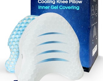 Knee Pillow for Side Sleepers with Cooling Memory Foam Gel Cover