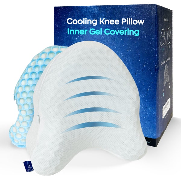 SelectSoma Cooling Knee Pillow for Side Sleepers Hip Pain - Leg Pillow for Sleeping Side Sleeper - Between The Knees Pillow for Pain Relief