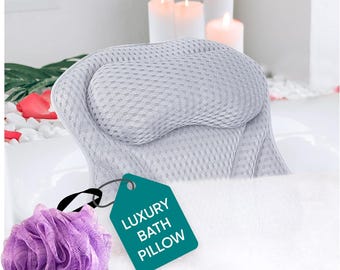 SelectSoma Bath Pillows for Tub Neck and Back Support - Bath Pillow for Bathtub - Bath Tub Pillow Headrest - Bathtub Accessories for Women