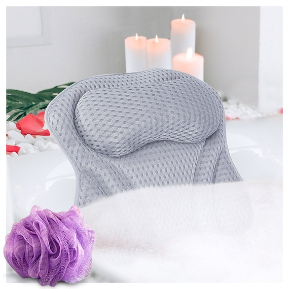Luxury Bath Pillow, Bathtub Pillow for Tub Spa for Neck Head Shoulders Back  Supp