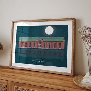 St Louis Print, Full Moon Piper Palm House, Tower Grove Park, St Louis Art