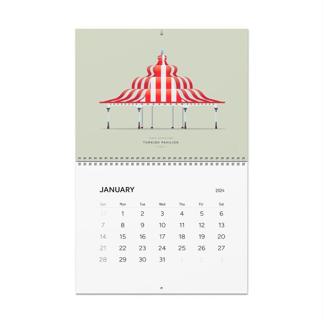 Tower Grove Park Wall Calendars 2024 / Pavilion and Shelter