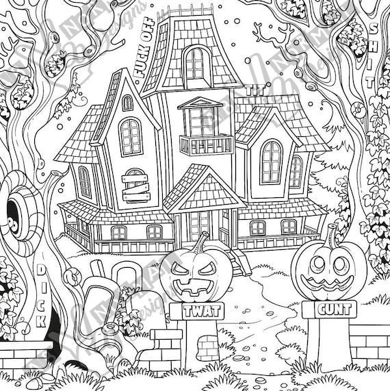 Haunted Castle Coloring Pages