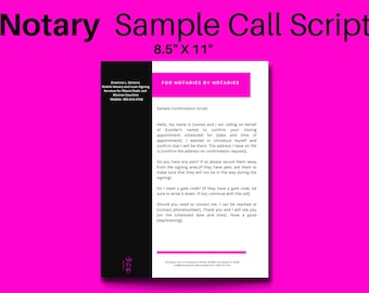 Notary Signing Agent Call Script