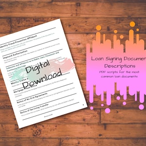 SCRIPTS To 30+ Loan Documents For Loan Signing Agents, Notaries, Notary Public, Mobile Notary!