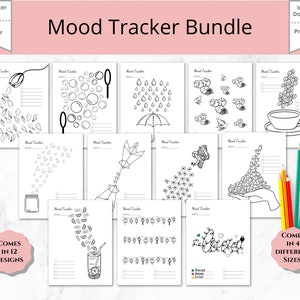 Mood Tracker, Mood Tracker Printable, Monthly Mood Tracker, Mood Tracker Journal, Daily Mood Tracker, Planner Mood Tracker, Mood Tracker PDF