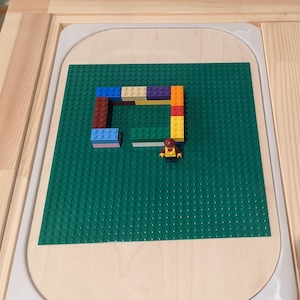 Flisat Double Sided Land and Water Insert - Standard Size Building Block Baseplate Insert - Lego Compatible Flisat Insert for Trofast Bins