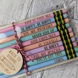 Personalized Affirmation Pencils - Encouragement Pencils - Back to School