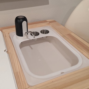 Flisat Water Pump Insert With Cup Holes  - Flisat Insert for Trofast Bins -  Flisat Sink Insert (Pump not included)