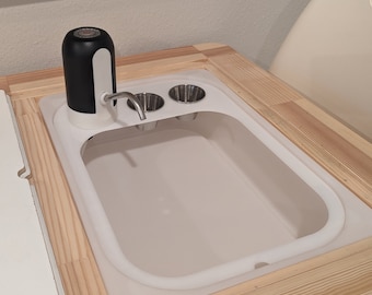 Flisat Water Pump Insert With Cup Holes  - Flisat Insert for Trofast Bins -  Flisat Sink Insert (Pump not included)