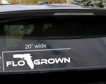 Vinyl, die cut decal, FloGrown