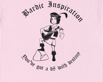 d8 Con Destino, Dadi, dnd, Camicia Dungeons and Dragons, Bardo, Ispirazione Bardica, Nerd, Geek, Giocatore, RPG, TTRPG, Regalo