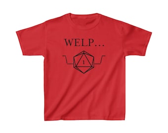 Shrugging Die Shirt, Camicia per bambini, Camicia Dungeons and Dragons, Welp, Camicia D&D, Regalo DnD, Camicia Geek, RPG da tavolo