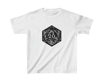 Cosmic d20 Camicia, Camicia per bambini, Dadi, dnd, Camicia Dungeons and Dragons, Geometria, Galassia, Nerd, Geek, Gamer, RPG, TTRPG, Regalo