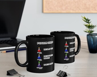 Potion Shop Mug, Videogioco, Gamer, Geeky , Divertente, Scherzo, Gioco, Vita, Nerd, Erba, Stoner, 420