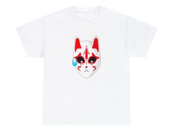 Camicia maschera giapponese Kitsune, Kitsune, Volpe, Giapponese, Hiragana, Weeb, Anime, Manga, Otaku, Nippon