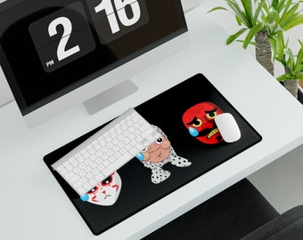 Tappetino da scrivania collezione maschera giapponese, Kitsune, Hittoko, Tengu, Nippon, Anime, Manga, Weeb, Otaku, tappetino per mouse