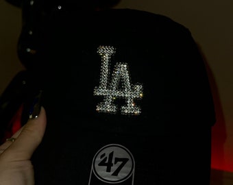 LA Los Angeles Dodgers crystal hat in black with Swarovski crystals