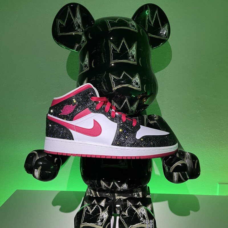 Custom Air Jordan 1 With Swarovski Crystals
