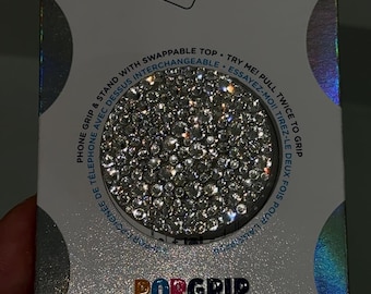 PopSockets with Swarovski crystals. Bedazzled popsocket. Crystal phone grip. Phone stand made with rhinestones