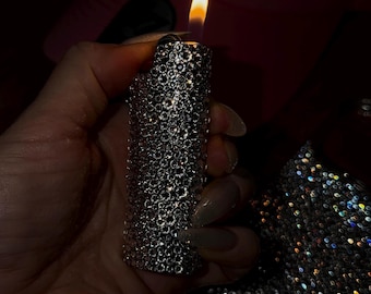 BIC Lighter case crystallized with Swarovski crystals. Bedazzled lighter case. crystal case