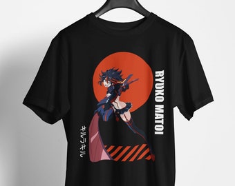 SHANGQINGYUN Kill La Kill-Kiryuuin and Matoi Anime Men Two Side Print Polyester Short Sleeve Shirts SHANGQINGYUN Kill La Kill-Kiryuuin and Matoi Anime Men Two Side Print Polyester Short Sleeve Shirts