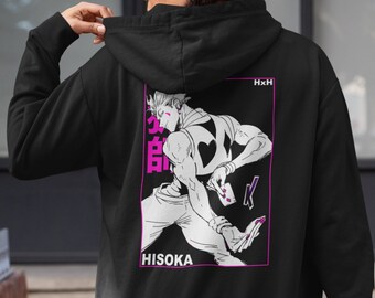 Maisley Hunter × Hunter Hisoka Sweat à Capuche Anime Homme Dame Impression Manche Longue Hoodie Poche Sweatshirt Casual Pullover