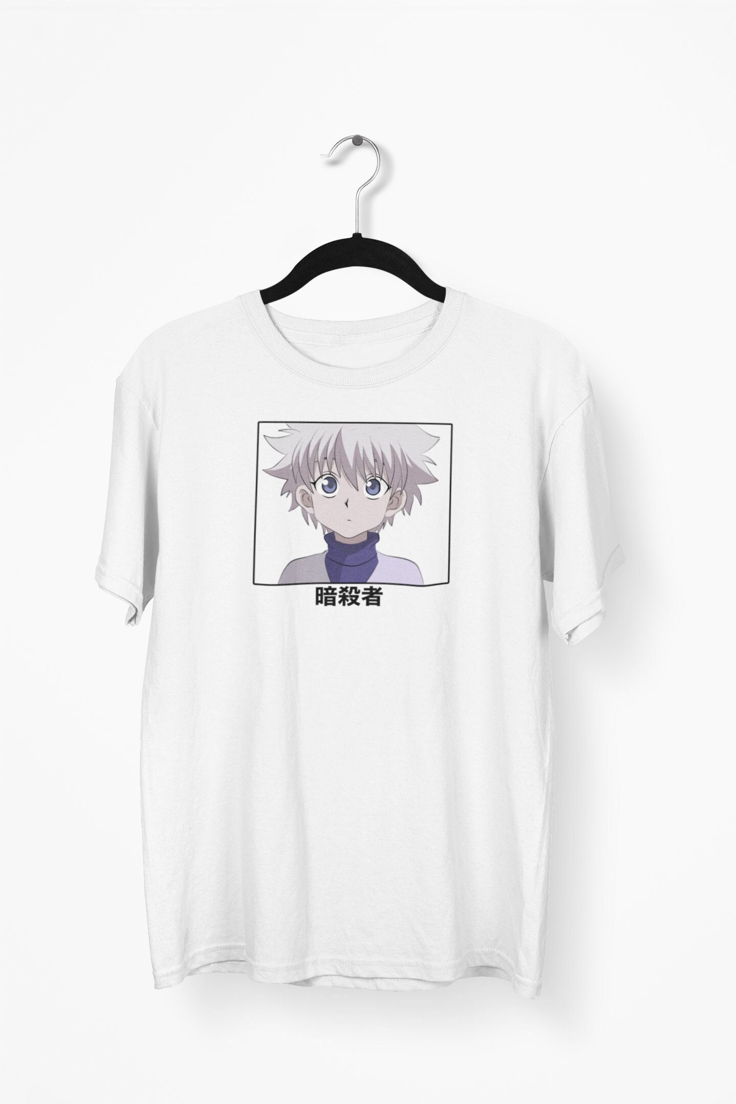 Hunter x Hunter Shirt Killua Shirt Best Anime Gift Cool Anime T-Shirt HxH Hunter x Hunter Killua Cold Eyes Unisex Anime T-Shirt