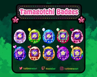 Tamagotchi Twitch Badge / Sub Badge / Bit Badge / Virtual Pet / Digital Pet / Cute / Kawaii / Streamer Graphics /