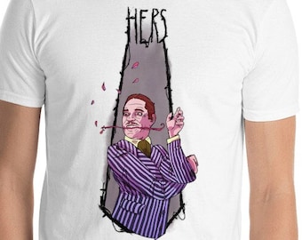 Gomez Addams (hers and his) Short-Sleeve T-Shirt halloween, couple's costume, spooky, Morticia and Gomez, illustration, Addams Family