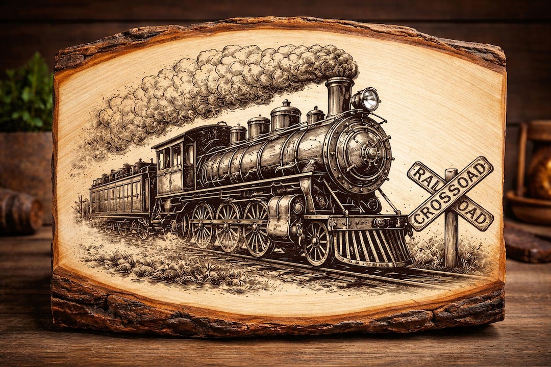 Railroad R R Stecil Steam Train Stencil | Railroad Crossing Sign | Laser Engraving File - Etsy