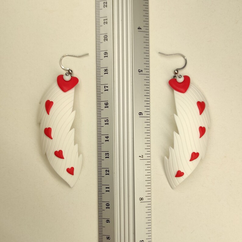 Valentino Hazbin Hotel Earrings, Demonic Feather Earrings image 8