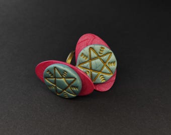 Emberlynn's Pentagram Ring, Helluva Boss Jewelry