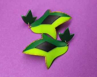 Helluva Boss Mammon Earrings, Demon of Wealth Jewelry
