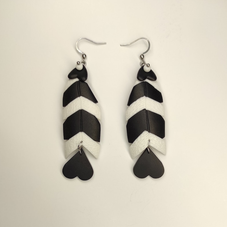 Valentino Hazbin Hotel Earrings, Demonic Feather Earrings image 7