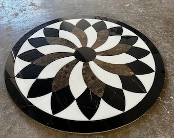 Floor Marble Medallion Flower