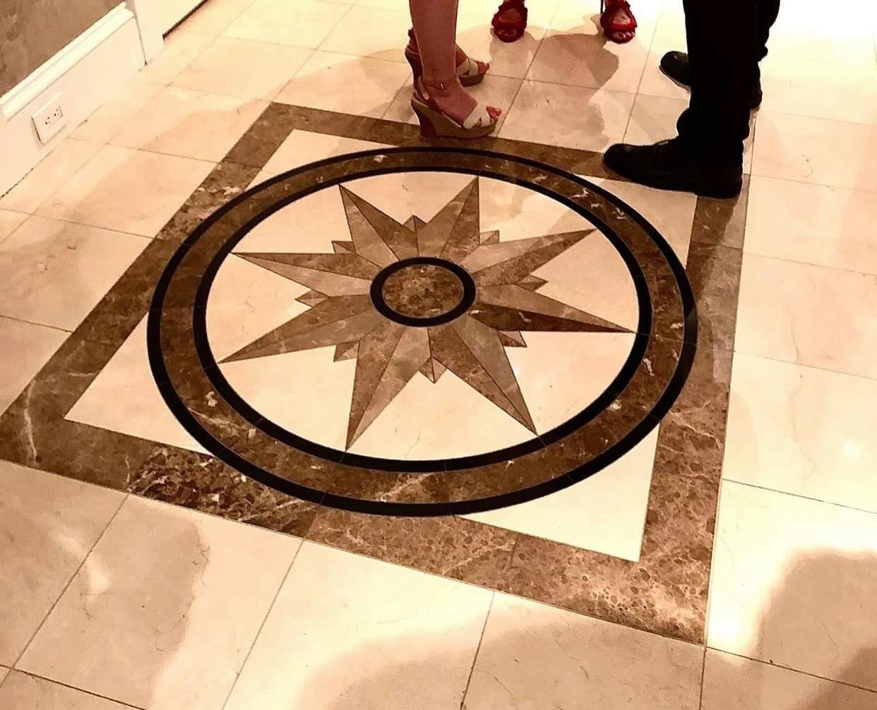 Piso Medallón de Mármol | Etsy