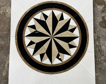 Forme Regtangular de médaillon de marbre de plancher