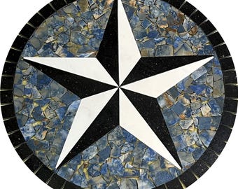 Medallón de piso MDS-28 Estrella Azul de Texas